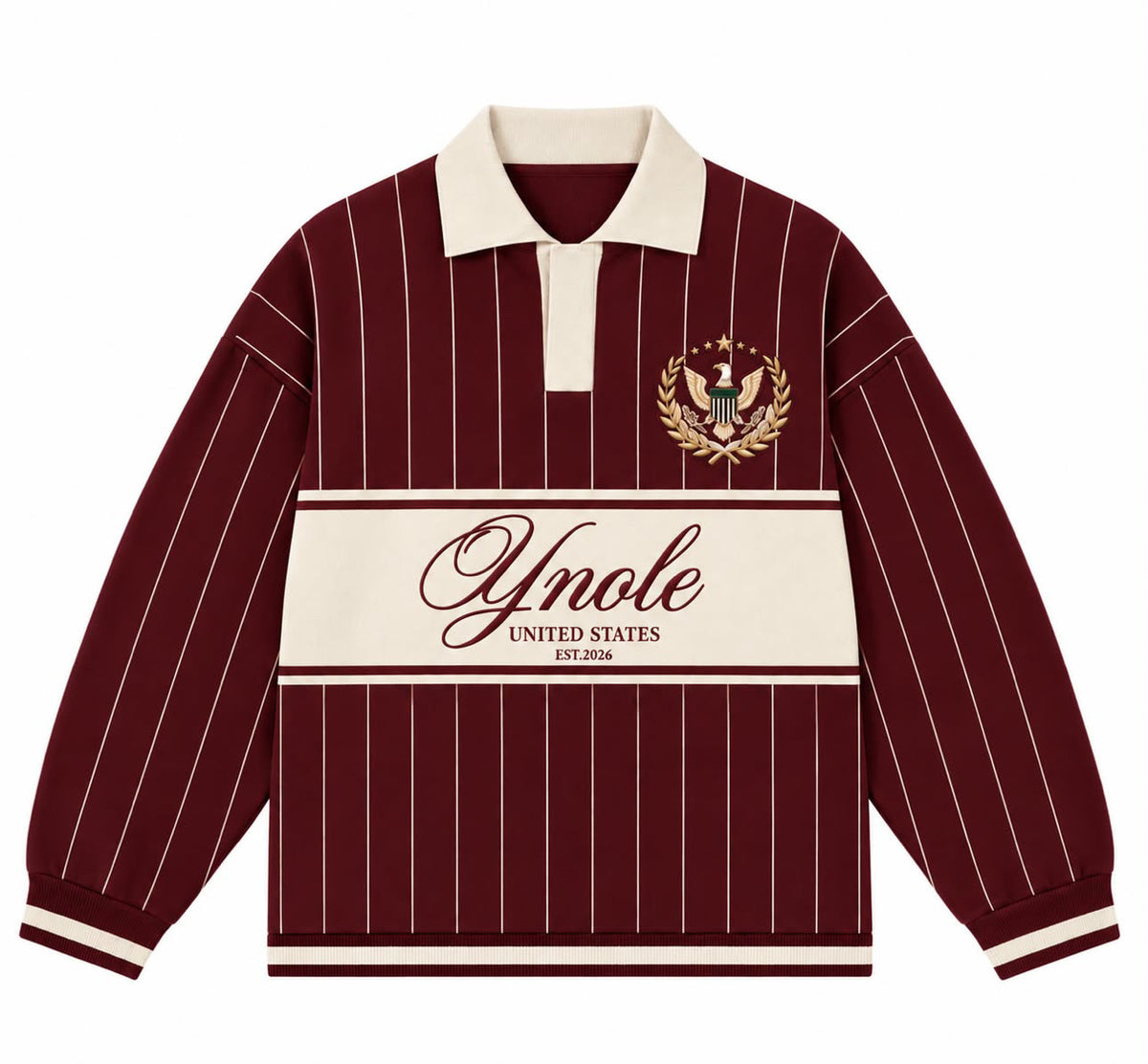 Ynole Pinstripe Rugby Polo
